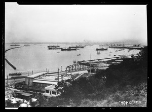 View of a harbor in Yokohama, Japan