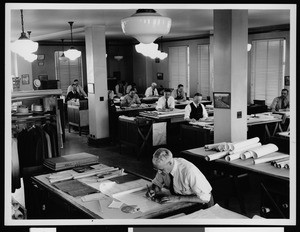 Dozen workers in the Department of Public Works office