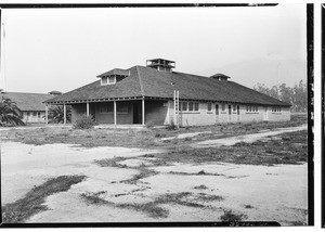 Ross Field in Arcadia, showing a long building, February, 1930