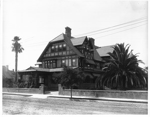 Alfred Solano residence on Figueroa Street, Los Angeles, ca.1880-1889