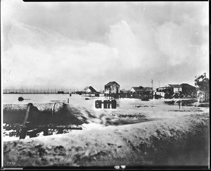 View of Wilmington during the great dredging and filling work of 1922, Los Angeles, ca.1922