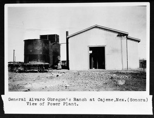 Power plant at the General Alvaro Obregon Ranch, Cajeme, Mexico