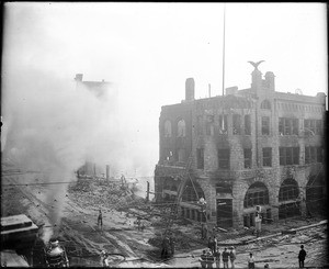 Los Angeles Times building, after the bombing disaster on October 1, 1910