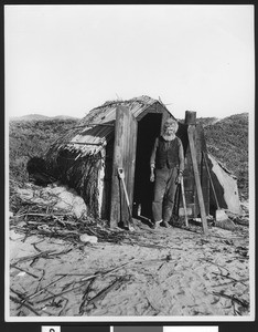 Portrait of John Bell, an old hermit of Pismo Beach, San Luis Obispo County, California, ca.1905