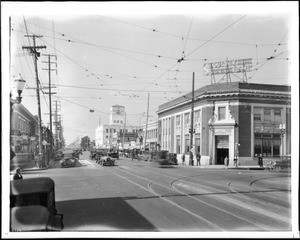 Santa Monica Boulevard looking west from Western Avenue, ca.1927