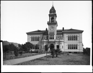 Exterior of Wilson (Johnson) School in Pasadena, ca.1895