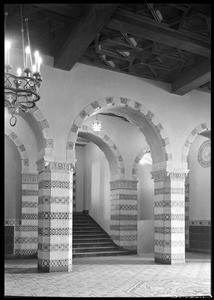 Stairway in an unidentified building at the University of California at Los Angeles, Februrary 1938