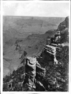 Erosion on O'Neil's Point, east of Bright Angel, Grand Canyon, ca.1900-1930