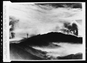 View of the San Gabriel fire from Mount Wilson at five o'clock in the morning, 1924