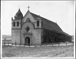 General view of Mission San Carlos del Carmelo, from the northeast, ca.1903