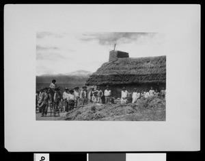 Indian sheep shearers at Camulos Ranch, Ramona's home, 1885