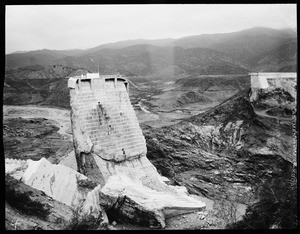 An overview of the Saint Francis dam ruins