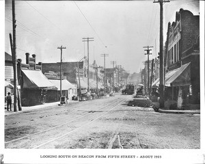 View of Beacon Street looking south from Fifth Street in San Pedro, ca.1903