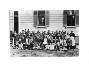 About seventy children and their teachers of the Pass School, Hollywood