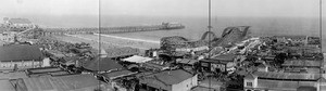 Panoramic view of the Long Beach Pier and Pike amusement park, 1923