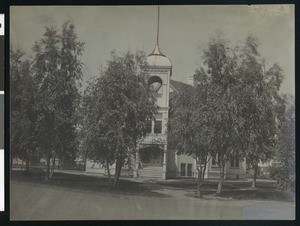 Exterior view of Lodi High School, Lodi, ca.1900