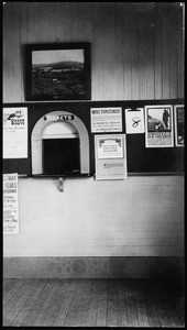 Ticket window inside the East Side Railroad Station, 1917