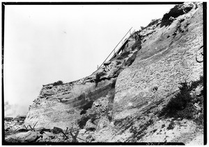 Part of a cliff at the northwest end of Deadmans Island in Los Angeles Harbor, February 10, 1928