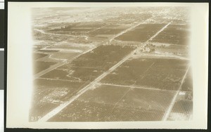 Aerial view of flooding in Los Angeles County, ca.1930