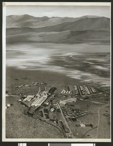 Aerial view of a potash chemical factory, September 1928