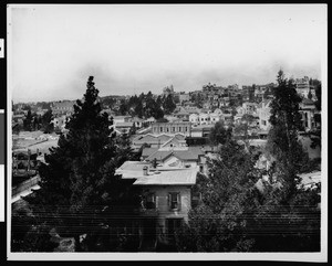 Panoramic view of Los Angeles from the Westminster Hotel, ca.1885-1890