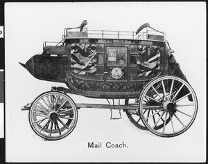 Concord stage, a mail coach, built by Albert Downey of Concord, ca.1900