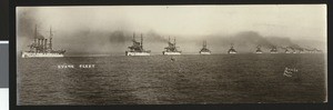 Evans Fleet on the ocean in San Diego, ca.1900