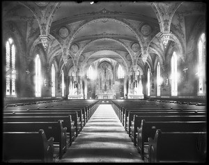 Interior of Sacred Heart Church in Lincoln Heights, ca.1890
