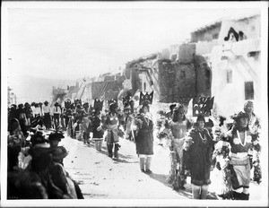 Dancers at the Fiesta de San Esteban (St. Stephan), Acoma Pueblo, New Mexico, 1886