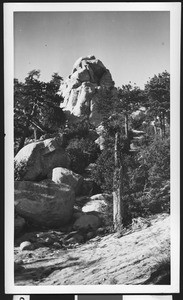 Unidentified granite rock formation on the ridge "west of Waterman"