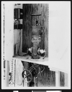 Valves outside of a tank, ca.1920