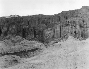 Superstition Canyon's high walls, Death Valley, California, ca.1900-1950