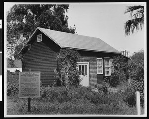 Building on site of the Las Pulgas Rancho of Don Luis Arguello, ca.1900