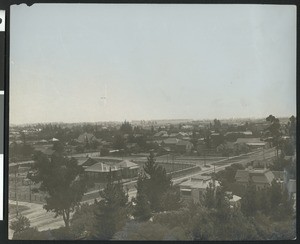 Birdseye view of homes in Santa Barbara from grammar school, Santa Maria, ca.1950