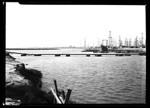 View of the dredging of the channel at the Rowing Stadium site