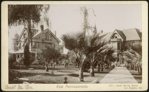 Exterior view of two homes on Spring Street during winter