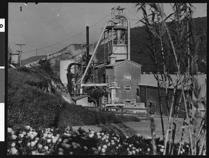 Exterior of Dicalite Company, Palos Verdes Hills, ca.1930
