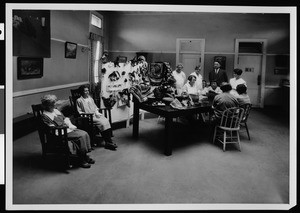 Interior view of the Occupational Therapy Room of the Phys. Department, Los Angeles County Hospital, ca.1925