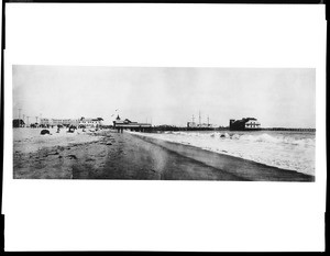 View of Venice Beach with the pier in the background, ca.1910