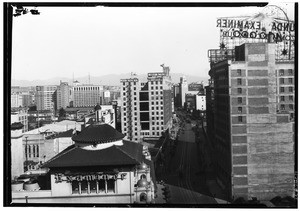 Panoramic view of Los Angeles from Chamber of Commerce Building, February 1928