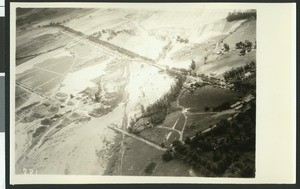 Aerial view of flooding near Colton, ca.1930