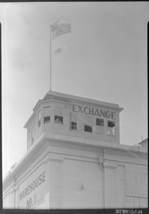 Exterior view of the roof of the Marine Exchange, 1936