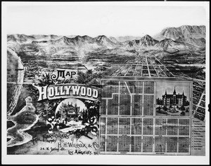 Map of Hollywood by H.H. Wilcox and Co., 1887