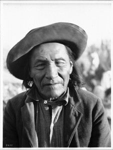 Portrait of an old Chemehuevi Indian man, ca.1900