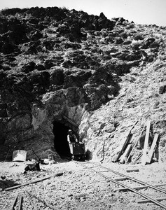 Entrance to the Southern Bell Mine in Bishop, 1895-1910