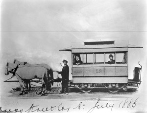 San Diego's first streetcar, 1886