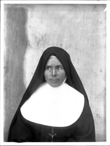 Portrait of a sister at Mission San Carlos Borromeo, Monterey, ca.1906