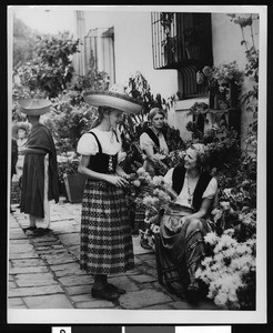 "Street in Spain" for Santa Barbara's famous annual "Old Spanish Days" celebration, ca.1930