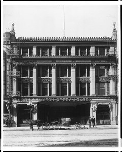 Exterior view of the Mason Opera House, on Broadway, ca.1908