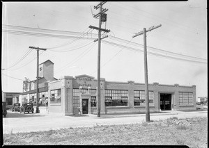 Exterior view of the Gaffers and Sattler building in the Central Manufacturing District, Vernon